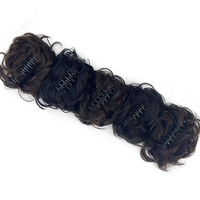 Meilleure vente en gros, prix d'usine, chouchous et pinces à cheveux pour chignon, chouchous élégants pour cheveux humains, chignon noir naturel