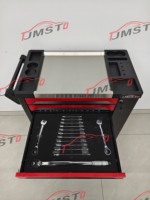 Carrito de Trabajo Resistente Rojo con Cubierta de SPCC, Gabinete para Herramientas con Cerradura, 7 Cajones, OEM, Capacidad de 250 kg, Acabado con Recubrimiento en Polvo, Profesional para Automoción