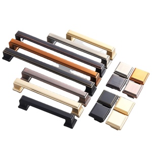 2025 Modern Brushed Nickel <b>Black</b> Stainless Steel Furniture Pulls Hot Sale Kitchen Cabinet Handles for Bedroom Dresser Drawer Use - Product Image 2