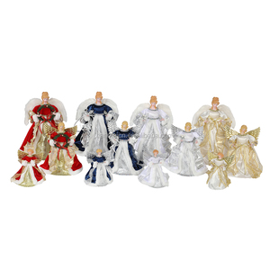 Enfeites de Natal de Anjo de Luxo de 23 cm, Decorações para Árvore, Coleção de Figuras de Anjo Feitas à Mão para Festividades - Product Image 2