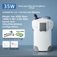 Sunsun-Pompe à eau en coton pour aquarium, réservoir de poissons, filtre externe avec filtre, filtre cylindrique HW302 303A 304A