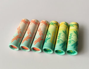 Recyclable Handmade 10ml <b>Yellow</b> Kraft Paper Tube <b>Lipstick</b> Lotion Deodorant Packaging Cylindrical Shape Vanishing High Grade - Product Image 4