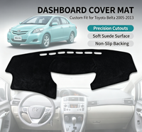 Housse de protection en peluche pour tableau de bord de voiture, tapis de décoration pour console centrale, pour Toyota Belta 2005-2013, accessoires intérieurs