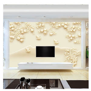 8d Stéréoscopique Tv Fond de Mur 3d Relief Européen Salon Chambre Papier Peint Mural Tissu Mural Film Et Télévision Mur - Product Image 2
