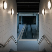 Plafonnier LED IP65 rond à montage en surface pour bâtiment public