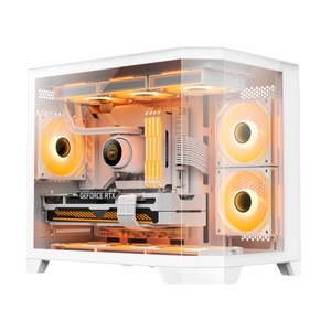 JNP Fabricante Computador M-atx Argb Fãs Jogo Gamer Fonte De Alimentação Fan Water Cooling System Gabinete Pc Case Gaming para PC - Product Image 1