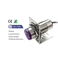 KJT FJ18 NPN PNP IP67 Sn 0.1-0.7m Capteur de proximité photoélectrique à réflexion diffuse cylindrique