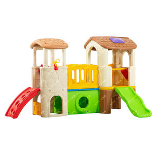 Combinaison de toboggan et de balançoire en plastique robuste pour l'éducation de la maternelle, pour une utilisation en jardin et résidentielle - Product Image 2
