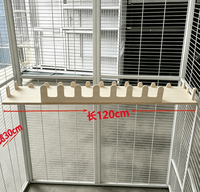 Plateforme suspendue et nids en forme de capsule spatiale en bois pour cages à chats - Modèle spécifique - Villa pour chats avec espace libre et structures d'escalade