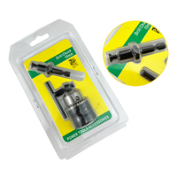 Ensemble de 3 mandrins de perceuse à clé avec adaptateur hexagonal de 10 mm, kit de conversion pour visseuse à chocs, perceuse électrique et outils rotatifs