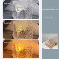 Projecteur d'ondulation de l'eau Projecteur d'ondulation de l'eau Veilleuse 16 couleurs Flamme Cristal Lampe Maison Maisons Décoration Coucher de soleil Lumières Cadeau