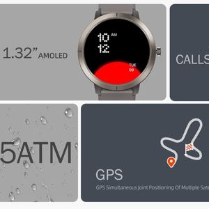 Nouvelle montre connectée GPS DM76 pour femmes, écran AMOLED 1,32 pouces, étanche 5ATM, GPS, entraînement, altimètre, boussole, appels téléphoniques - Product Image 3