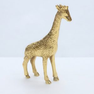 Figura de Jirafa de Aluminio Dorado, Escultura Animal Hecha a Mano, Decoración de Mesa A-16740-GOLD - Product Image 1