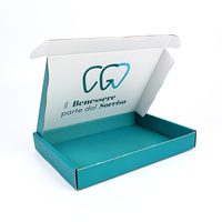 Boîte d'expédition auto-adhésive personnalisée avec gaufrage et doublure en éponge, emballage en carton ondulé écologique pour sérum et lotion de soin de la peau