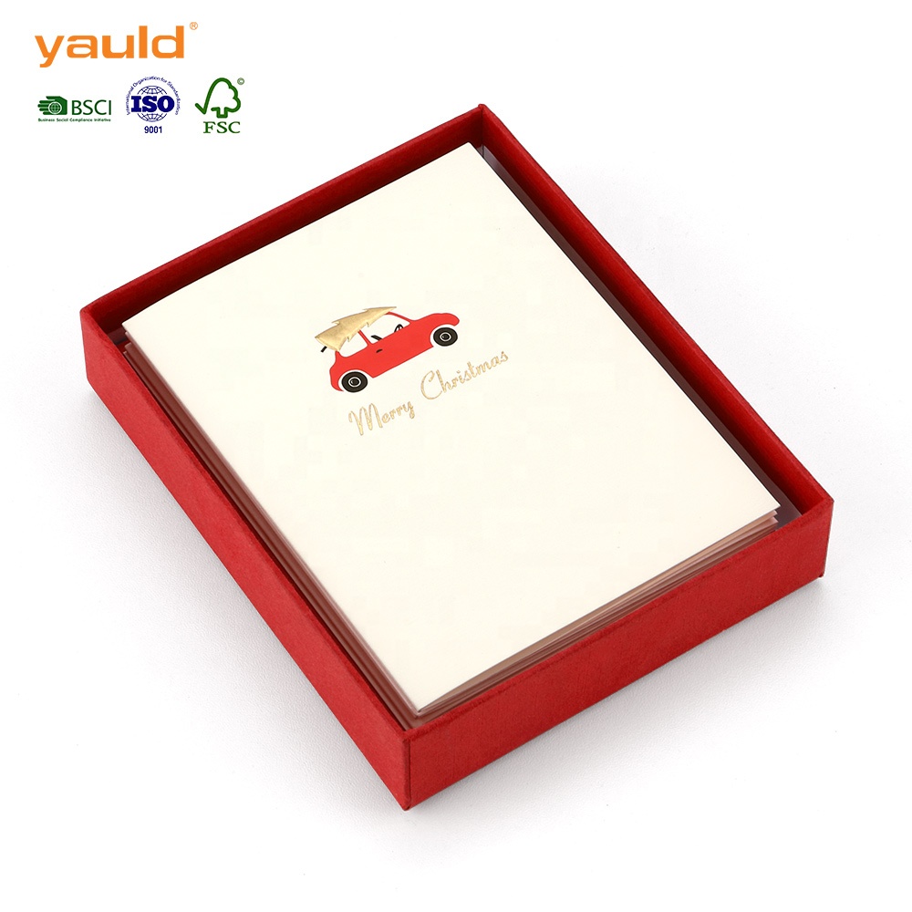 Оптовая продажа от производителя, рождественские поздравительные открытки с конвертами в коробке