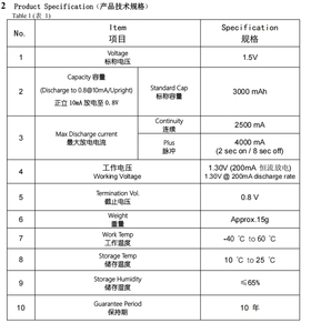 3200mah 1.5v כפול סוללת ליתיום, נמשכת עוד aa batterie למנעול מנעול חכם, מערכת ארלם אבטחה היי-טק - Product Image 5