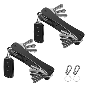 Porte-<span class=keywords><strong>clés</strong></span> de <span class=keywords><strong>voiture</strong></span> minimaliste à <span class=keywords><strong>double</strong></span> tête, grande capacité, en métal personnalisé, organisateur de <span class=keywords><strong>clés</strong></span> pour voitures - Product Image 1