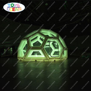 Tienda de campaña transparente inflable personalizada, tienda de campaña de cúpula transparente para fútbol al aire libre, casa inflable de burbujas herméticas para eventos de Camping - Product Image 6