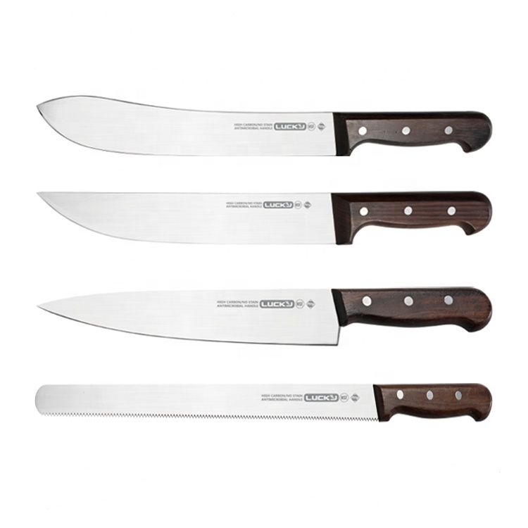 Professional Stainless Steel Cleaver Wooden Handle