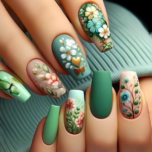 <span class=keywords><strong>Uñas</strong></span> Acrílicas <span class=keywords><strong>de</strong></span> <span class=keywords><strong>Colores</strong></span> <span class=keywords><strong>con</strong></span> Diseño Floral Cuadrado, Cortas y Bonitas, Hechas a Máquina, 24 Piezas, <span class=keywords><strong>Uñas</strong></span> Postizas Tipo Bailarina, Semimanuales, Venta al Por Mayor - Product Image 3
