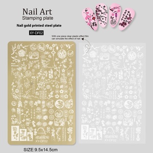 แผ่นปั๊มลายเล็บสแตนเลส ลายดอกไม้ผีเสื้อ สำหรับทำเล็บ ตกแต่งเล็บ - Product Image 5