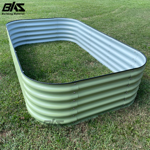 Galvazined Metal DIY Planter High <strong>Liner</strong> Racks Coated Rust Finish Small Large Raised Garden <strong>Beds</strong> for Nursery <strong>Flower</strong> Pots Planting - Product Image 1
