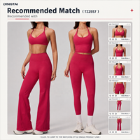 Ensemble de sport 2 pièces sans coutures pour femme, taille haute, dos nu, effet push-up, pour gym, fitness et yoga