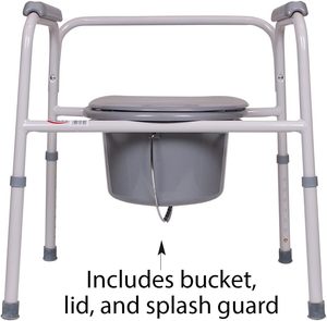 Asiento de <span class=keywords><strong>inodoro</strong></span> elevado con <span class=keywords><strong>inodoro</strong></span> plegable 3 en 1, orinal portátil <span class=keywords><strong>para</strong></span> personas mayores/adultos - Product Image 5