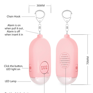 Báo Động Cá Nhân 130Db Cầm Tay Mới Khuyến Mại Đèn Led Dễ Thương Bộ Báo Động Móc Khóa Tự Vệ Khẩn Cấp Cho Nữ Dành Cho Trẻ Em - Product Image 2