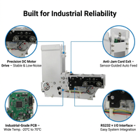 Distributeur automatique de cartes motorisé, module d'émission de cartes magnétiques IC, RS232 USB pour borne de service libre, distributeur automatique de cartes