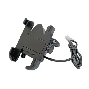 YH2282 DC12-24V Motorcycle Phone Holder With Wire Usb Charge Holder Cell Phone Holder