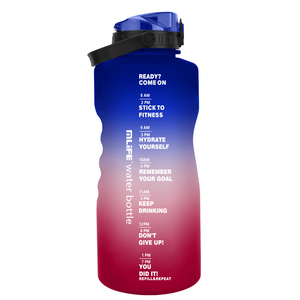 Bouteille d'eau de sport et de camping sans BPA de <span class=keywords><strong>2</strong></span>,<span class=keywords><strong>2</strong></span> L à large ouverture, avec <span class=keywords><strong>shaker</strong></span> intégré, dégradé de couleurs, demi-gallon - Product Image 3