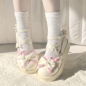Zapatos de Mujer con Plataforma y Suela Gruesa de Lujo 2026, Zapatos de Vestir Elegantes con Lazo, Estilo Preppy, para Fiestas - Product Image 3