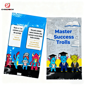 Sachets en Mylar à Scellage Arrière EBB 3,5G Scellage Thermique Imprimés Colorés Fenêtre Transparente Emballage Commercial pour Paquets de Boosters TCG Jouets - Product Image 1