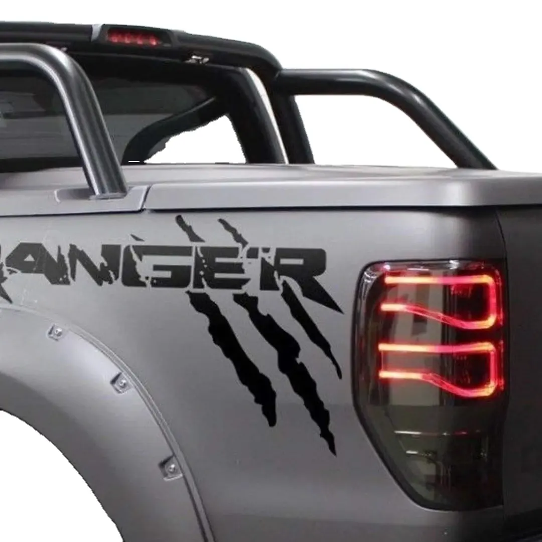 Aangepaste Zijden Deuren Strepen 2 Stuks Box Bed Stickers Ranger Mudslinger Grafische Vinyl Cool Auto Sticker Geschikt Voor Ranger 2012-2022