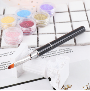 Pinceau à ongles en gel double pointe, pinceau pour polygel, pinceau pour gel acrylique, pinceau pour peinture sur gel, pour la création de manucures professionnelles - Product Image 5