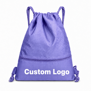 Sacs à cordon étanches en polyester, sacs à dos à cordon avec logo personnalisé, sacs à dos de sport en tissu Ripstop, sacs à dos de voyage, 4 tailles - Product Image 6