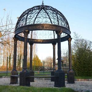 Gazebo de jardín de estilo antiguo, Villa de jardín al aire libre, de hierro forjado, con techo de hierro - Product Image 2