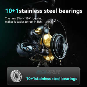 Moulinet de pêche spinning Bearking Official Store série SW-H ultra-léger en alliage d'aluminium 10BB CNC pour la pêche en rivière et en <span class=keywords><strong>lac</strong></span> - Product Image 5