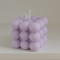 Nouvelles idées de produits 2026 Prix de gros Ensemble de bougies parfumées personnalisées Petite bougie parfumée en forme de cube à bulles