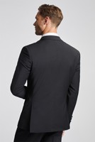 Costume de smoking noir sur mesure de qualité supérieure pour homme, en tissu de laine respirant, avec pantalon à braguette zippée, grandes tailles, pour marié