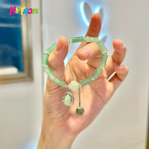 Hình Học Ngọc Tre Lễ Hội Pha Lê Vòng Đeo Tay Cho Phụ Nữ Mới Trung Quốc Phong Cách Dân tộc May Mắn Thủy Tinh Vòng Đeo Tay - Product Image 3