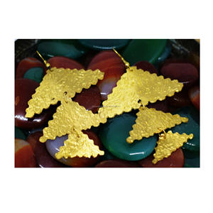 2024 aros ovalados de uso diario hechos a mano, latón sin plomo, pendientes de tuerca de hoja de Ginkgo, pendientes de flores para damas de Arkansas - Product Image 6