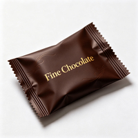 Sac d'emballage alimentaire anti-odeur pour barre chocolatée, scellé sur le dos, type oreiller, en promotion