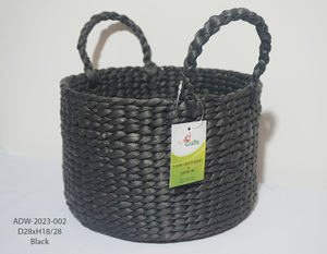 Cesta de almacenamiento tejida redonda de jacinto de agua imprescindible, superventas, Ecológica de Vietnam - Product Image 3