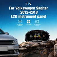 Écran LCD intelligent personnalisé de 12,3 pouces pour tableau de bord de voiture, compteur de vitesse pour Volkswagen Sagitar 2012-2018