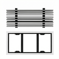 Diffuseur d'air linéaire en plastique pour maison, appartement, hôtel, villa, ventilation CVC, grille amovible en noir et blanc