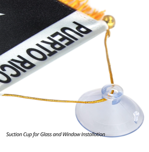 Флаг Пуэрто-Рико с бахромой, мини-флажок, баннер, декор для зеркала заднего вида автомобиля, черный флаг Пуэрто-Рико с бахромой - Product Image 4