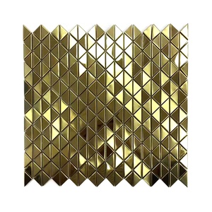 BOTON STONE Decoration esagono metallo inossidabile bronzo <span class=keywords><strong>rame</strong></span> acciaio irregolare mosaico piastrelle dorate - Product Image 2