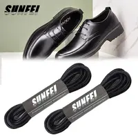 Sunfei 왁스 신발 끈 얇은 라운드 왁스 끈 문자열 블랙/브라운 3mm 왁스 끈 면화 원단 신발